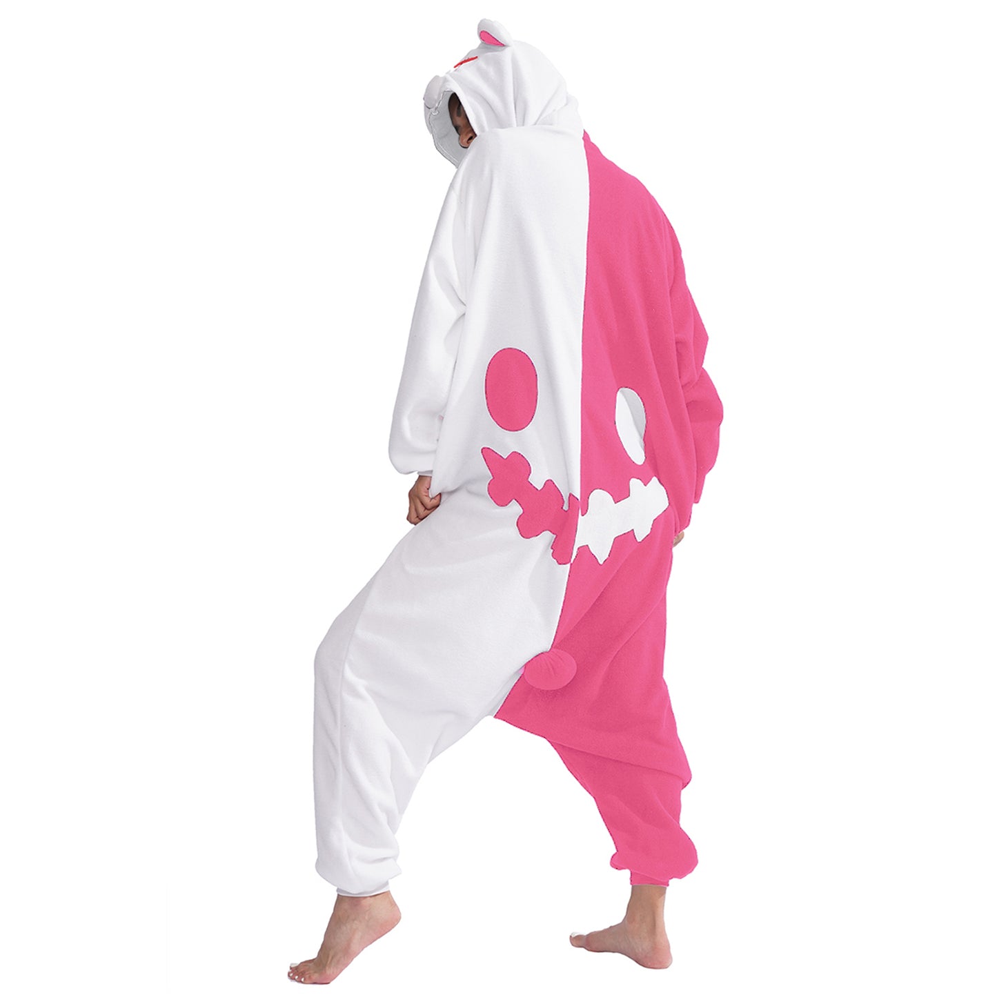 Pink-White Bear Costume Pajamas - vavalad