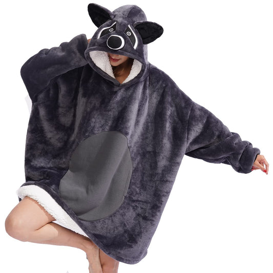 Raccoon Wearable Blanket Oversized