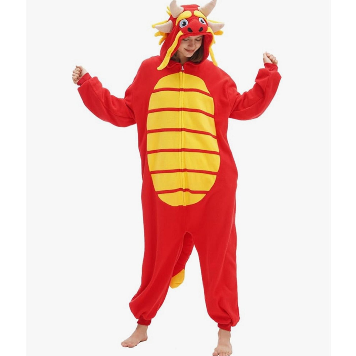 Red Dragon Onesie Pajamas Costume