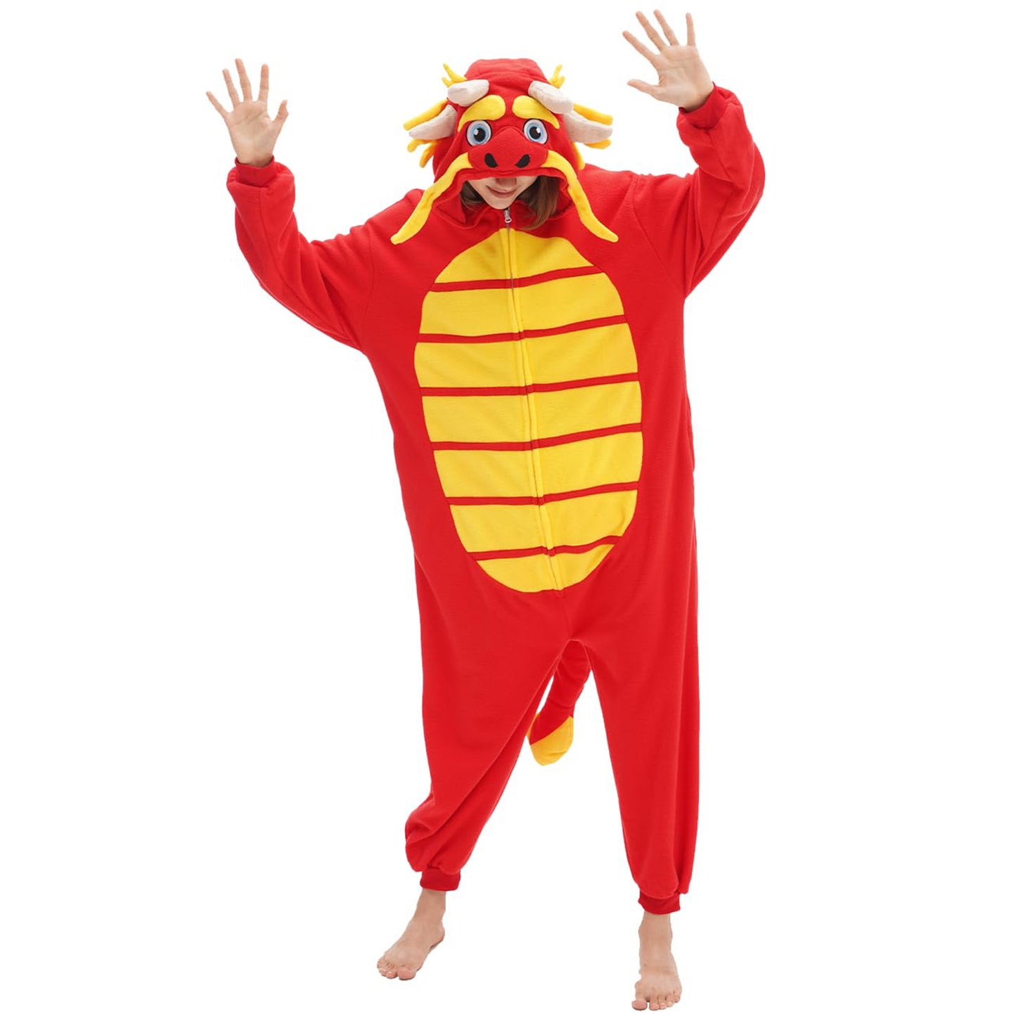 Red Dragon Onesie Pajamas Costume