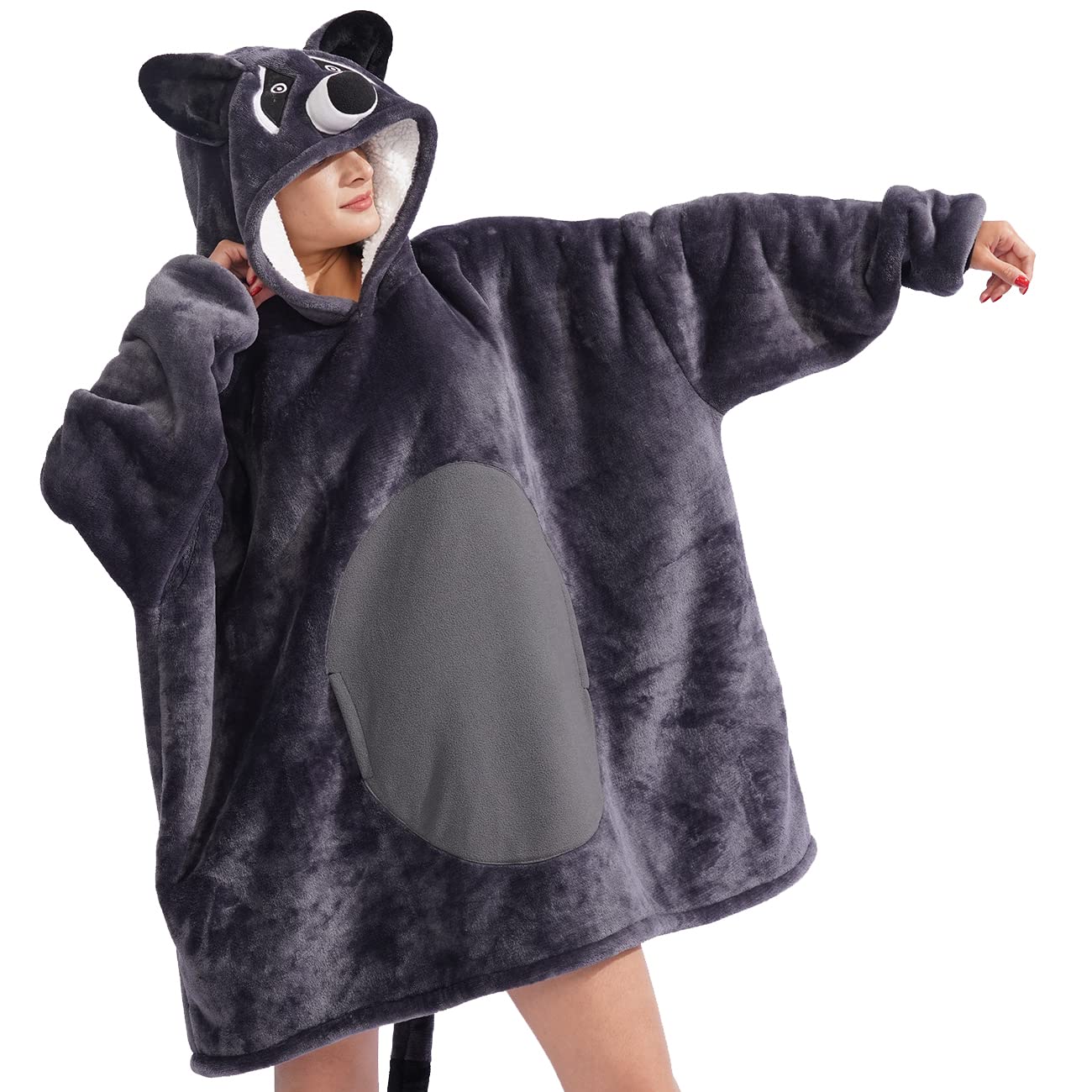 Raccoon Wearable Blanket Oversized