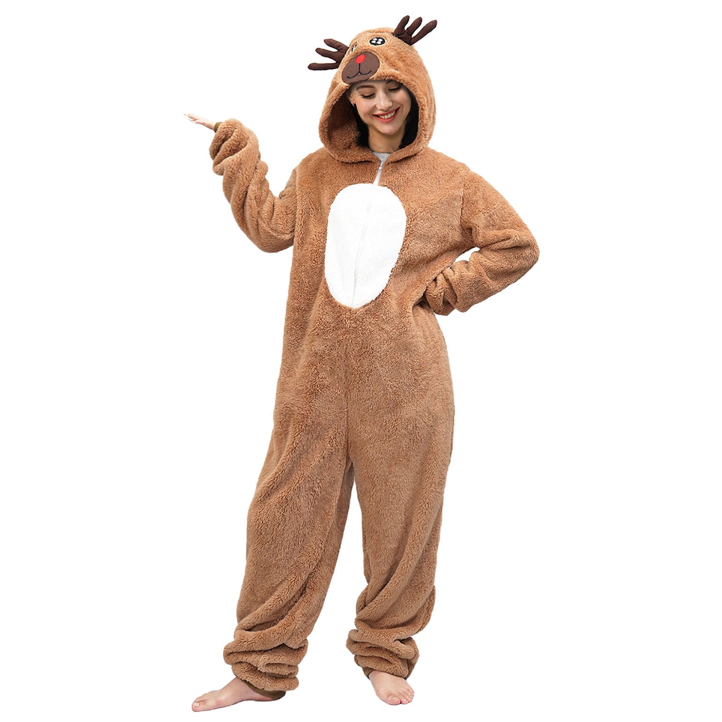 Adult Elk Onesie Pajamas Christmas Costume