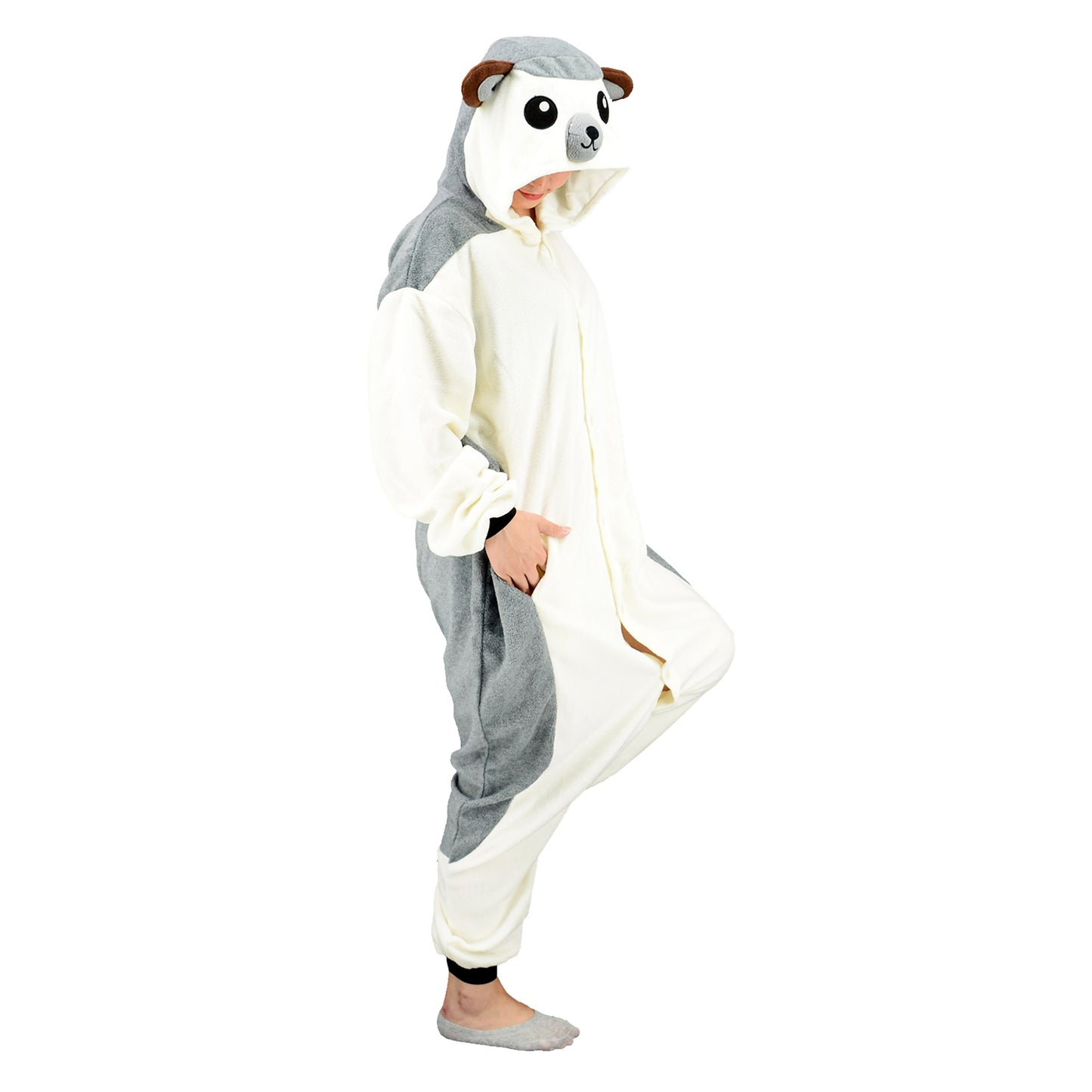 White Hedgehog Onesie Pajamas