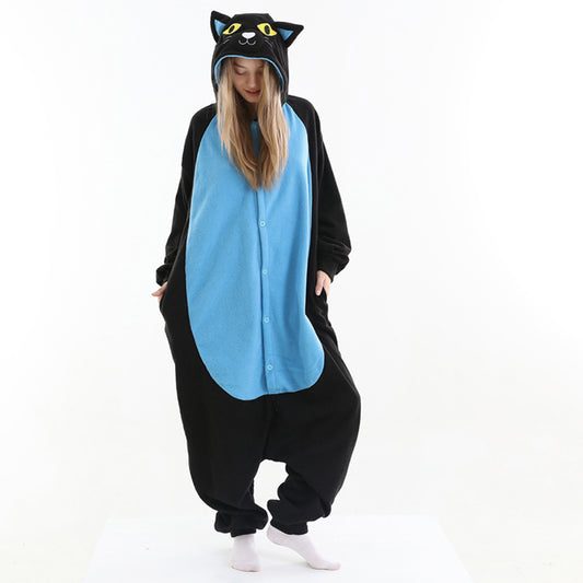 Blue Cat Onesie pajamas - vavalad