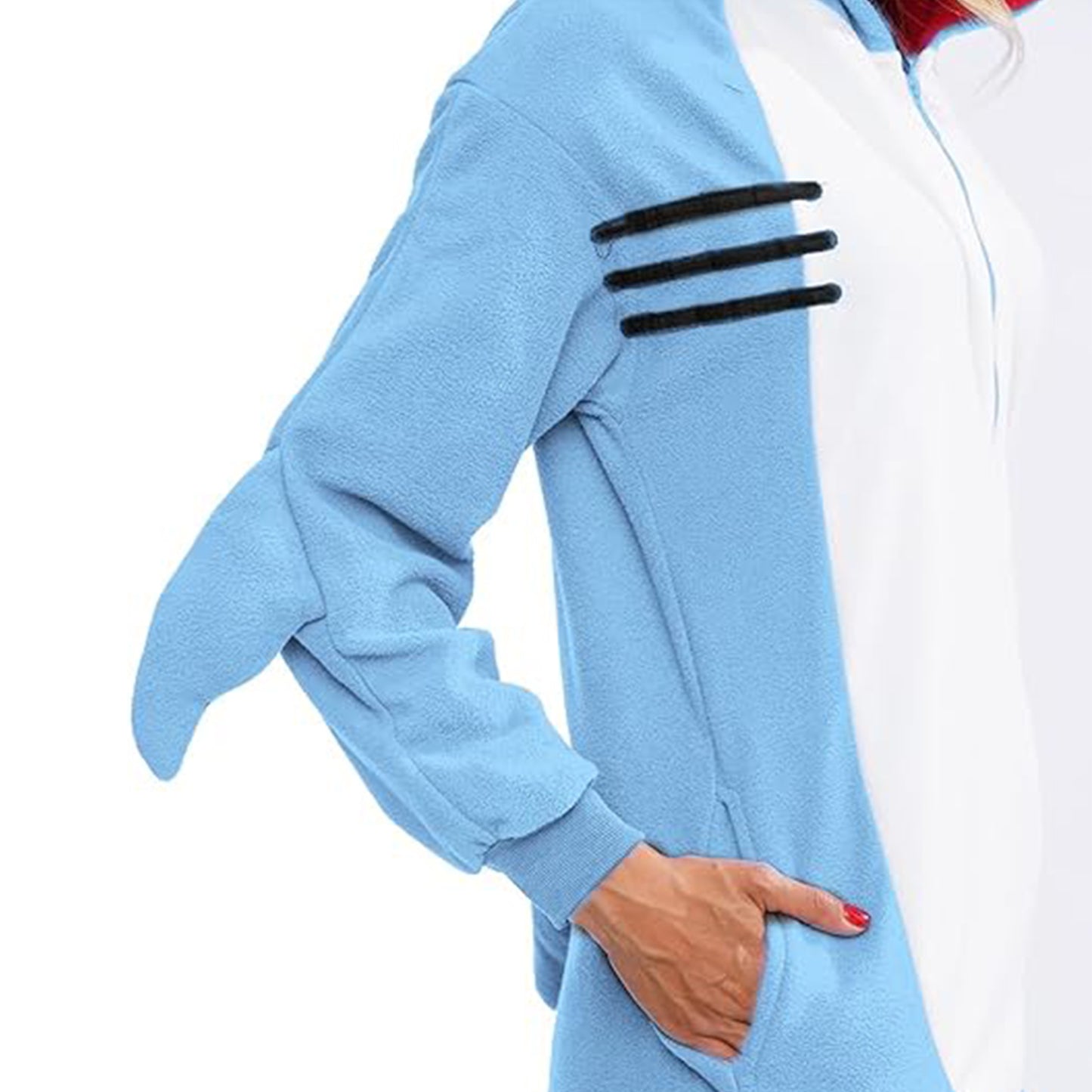 Pale Blue Shark Onesie pajamas - vavalad