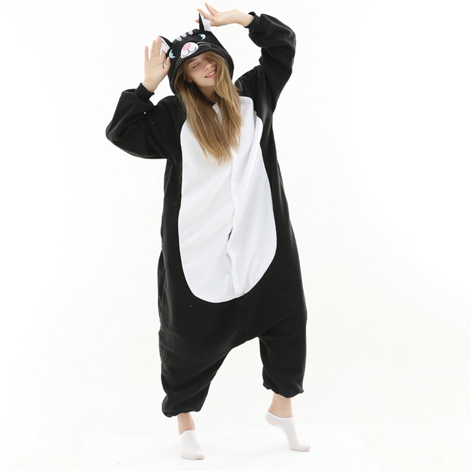 Black Cat Onesie pajamas - vavalad