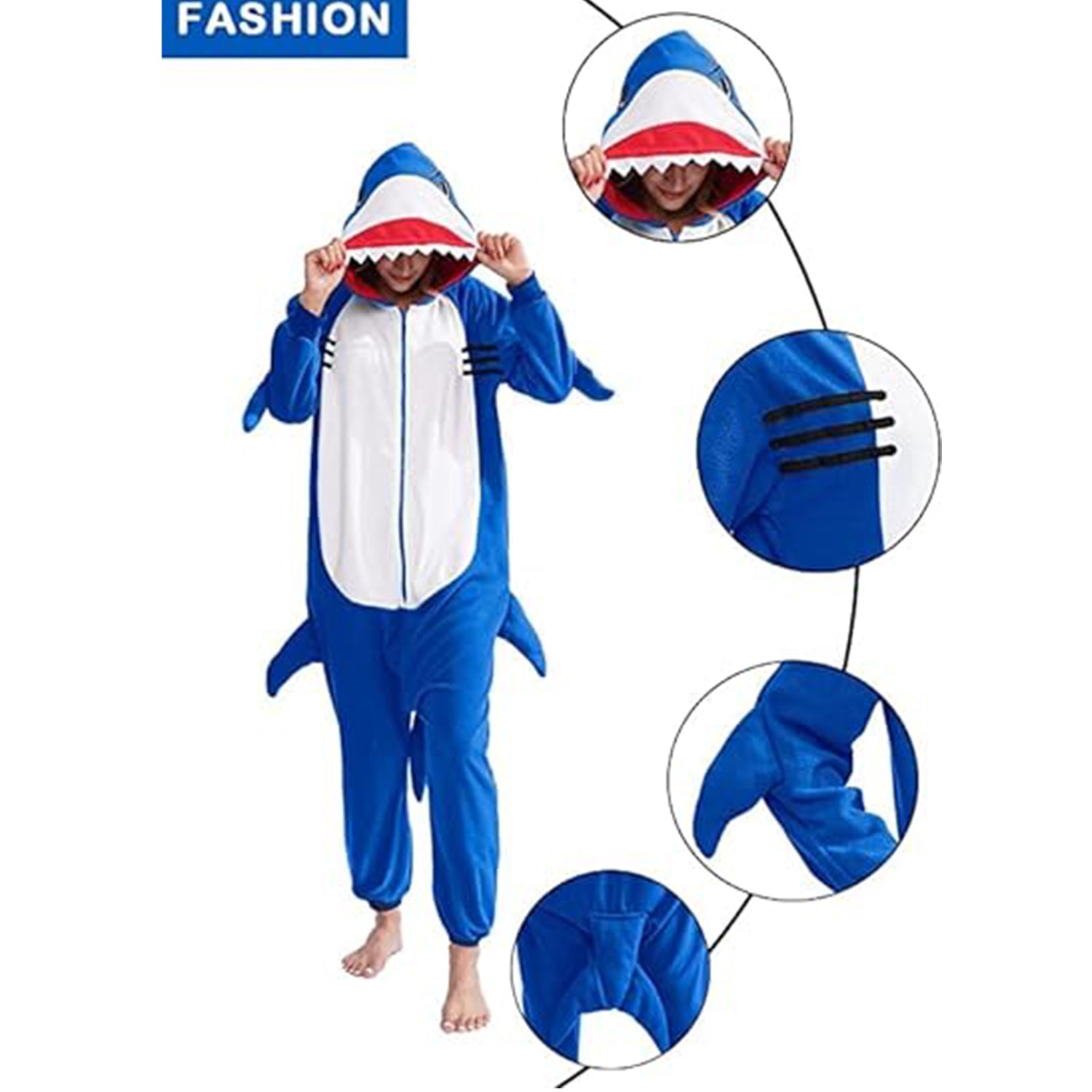 Blue Shark Onesie pajamas - vavalad