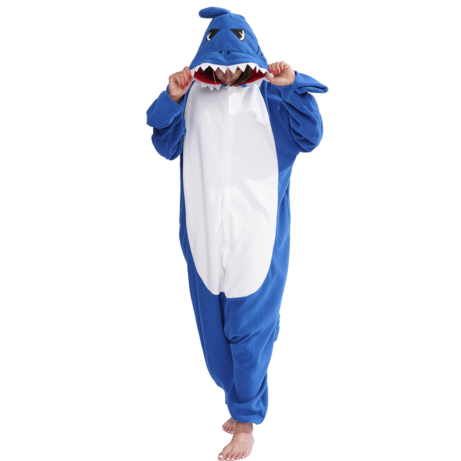 New Blue Shark Onesie pajamas - vavalad