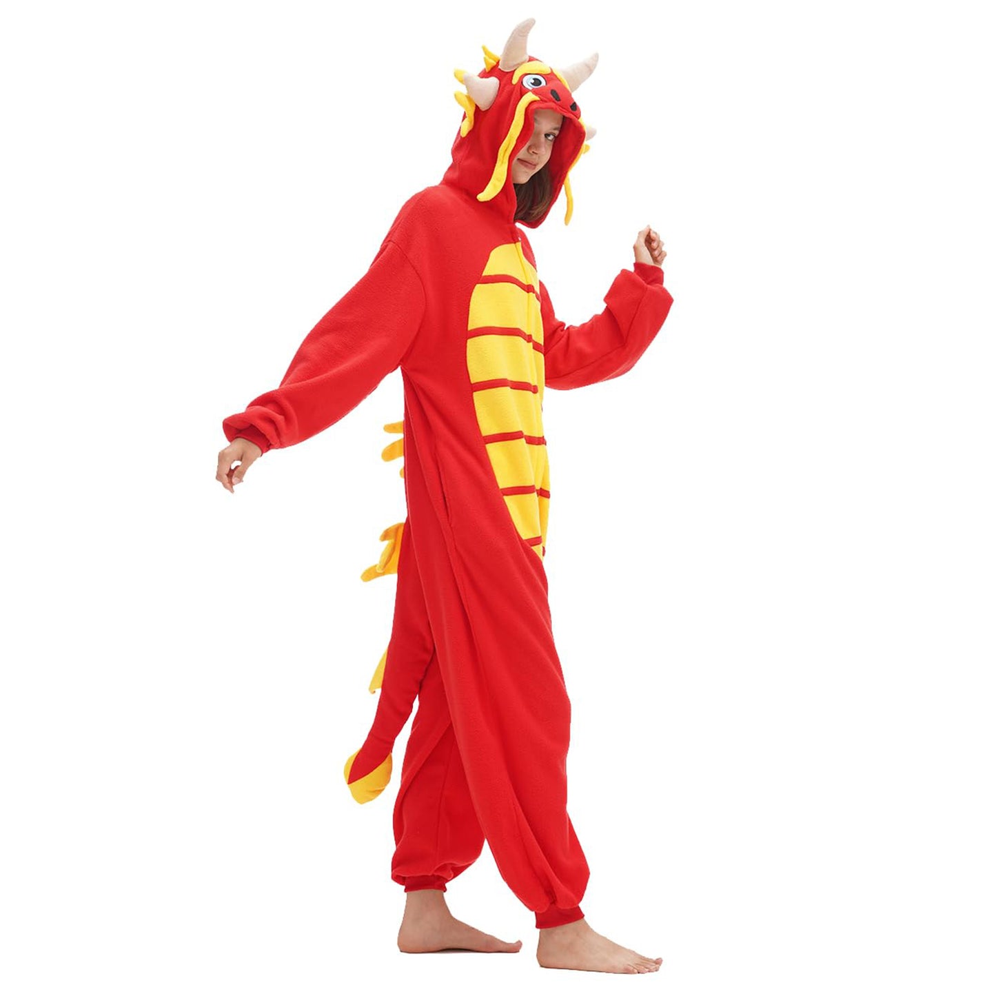 Red Dragon Onesie Pajamas Costume