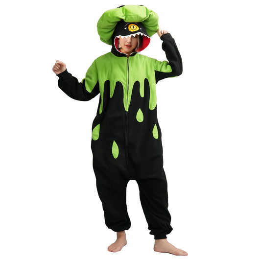 Green Mushroom Onesie Pajamas