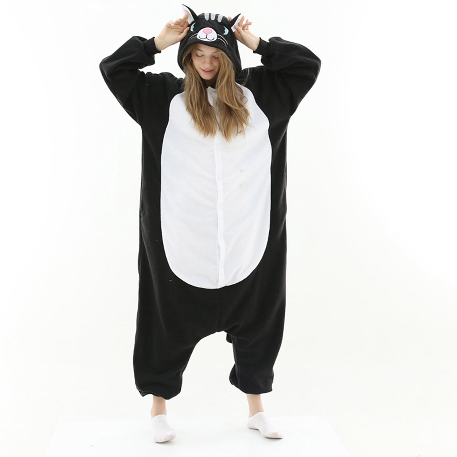 Black Cat Onesie pajamas - vavalad