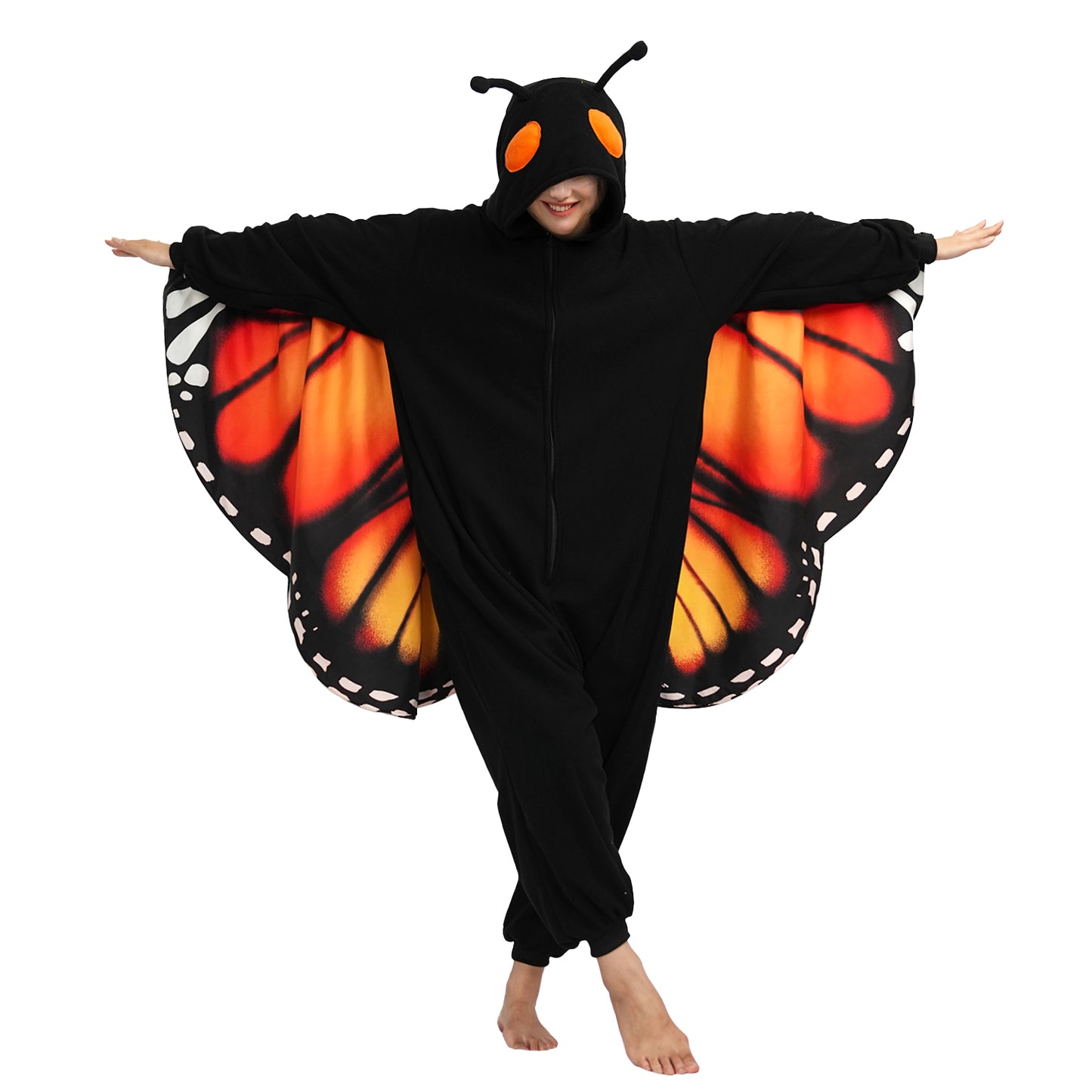 New Adult Black Butterfly Onesie Costume