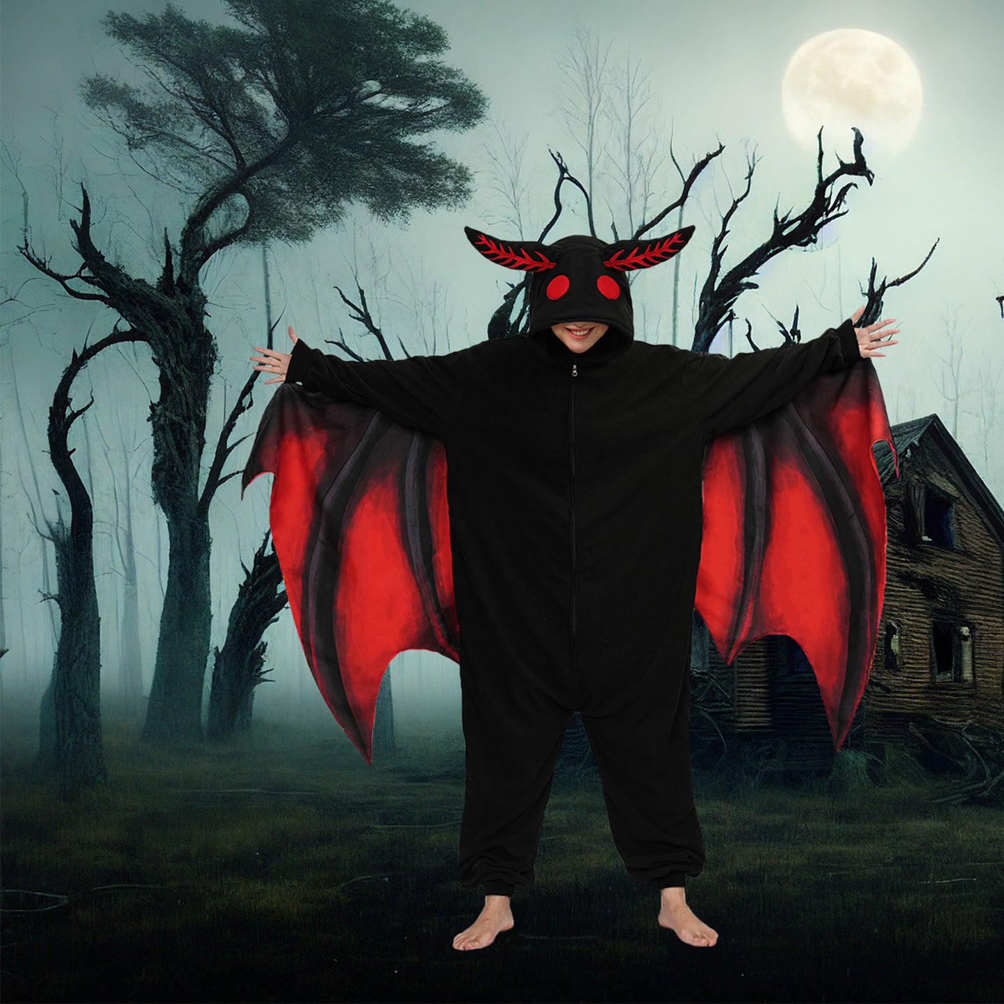 Mothman Onesie Costume Pajamas