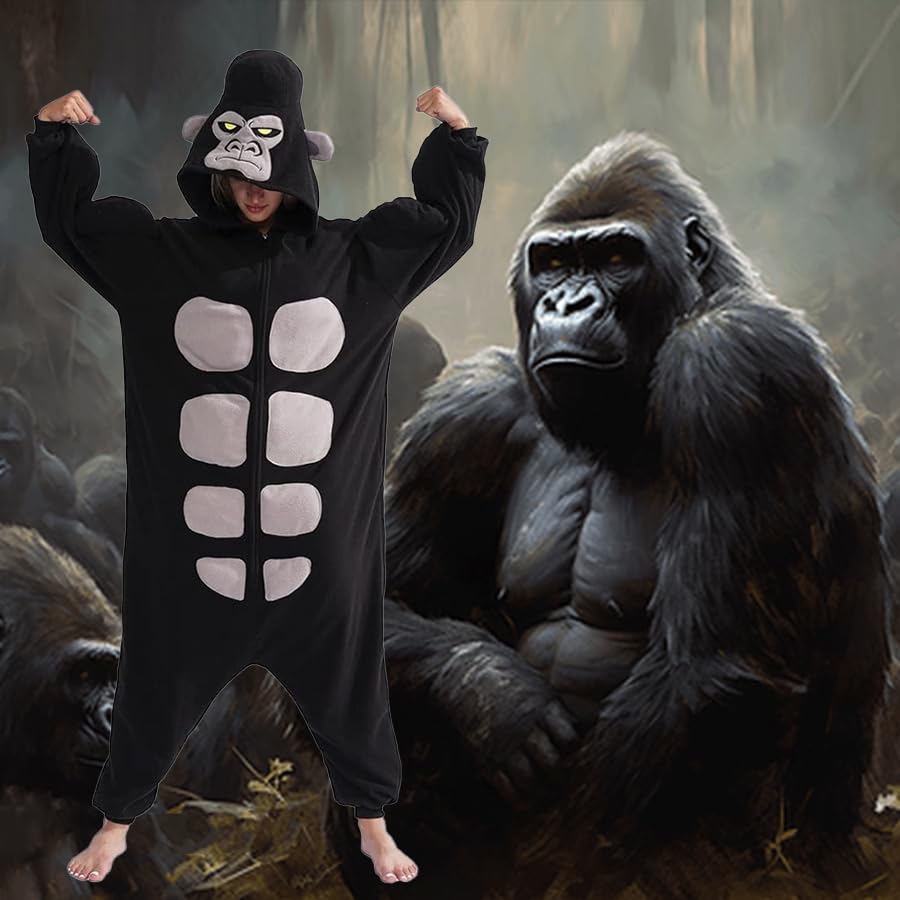 Chimpanzee Onesie Pajamas Costume