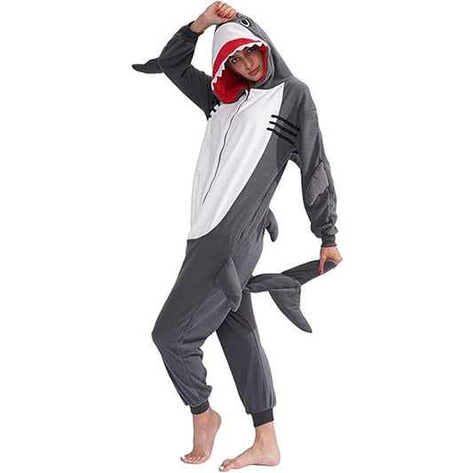 New Grey Shark Onesie pajamas - vavalad