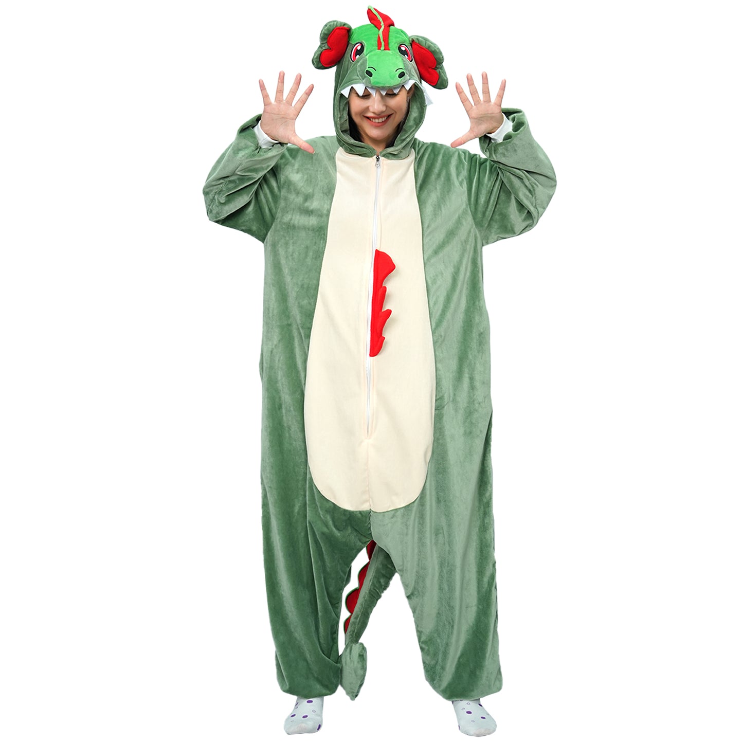 Green Dragon Onesie Pajamas Halloween Costume