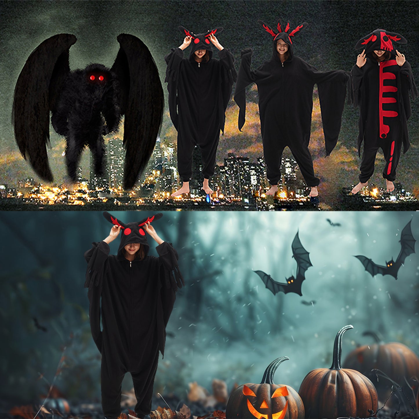 Mothman Onesies Costume Pajamas