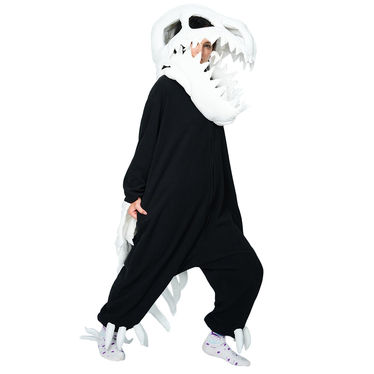 Skeleton Dinosaur Onesie Pajamas Costume