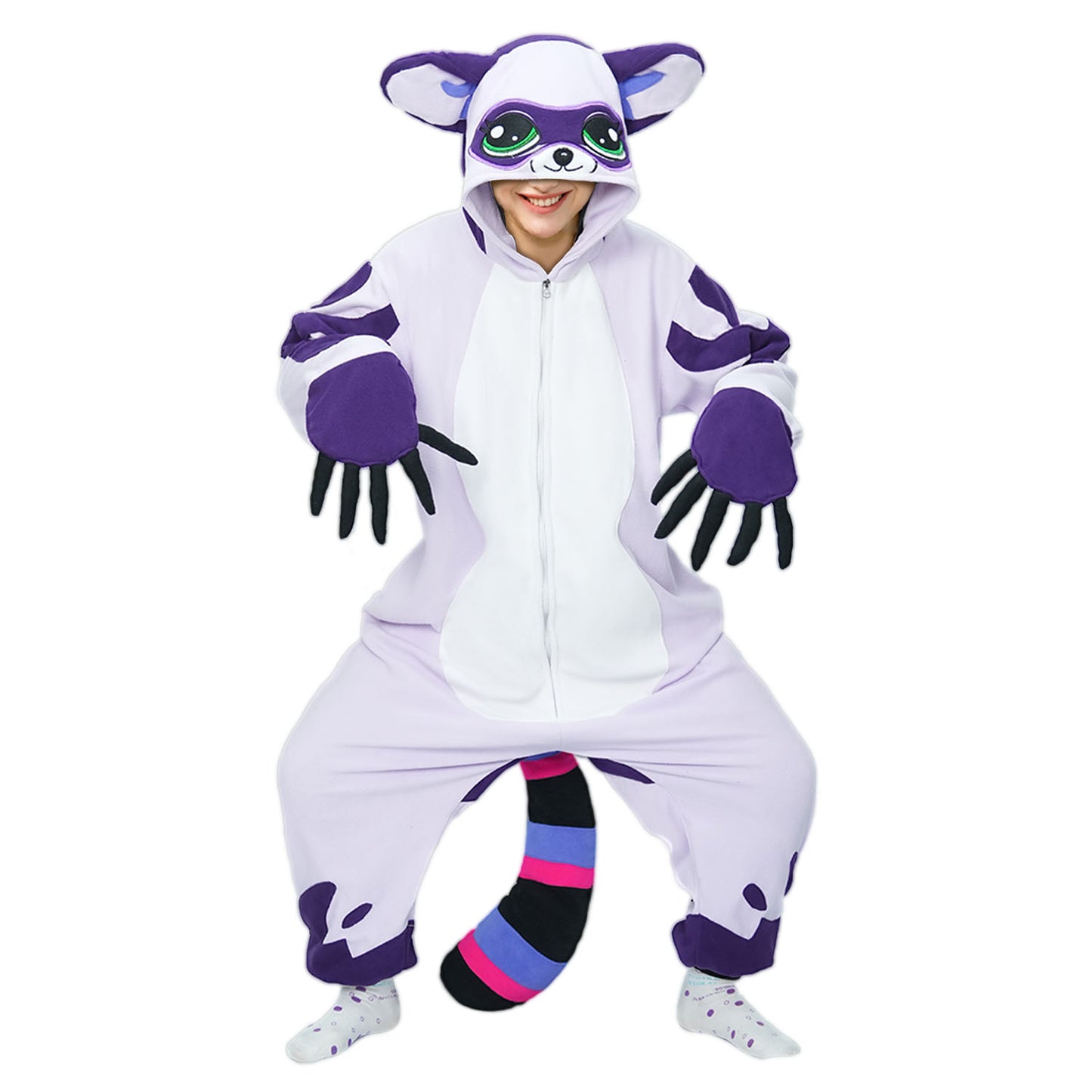 Raccoon Onesie Pajamas Costume