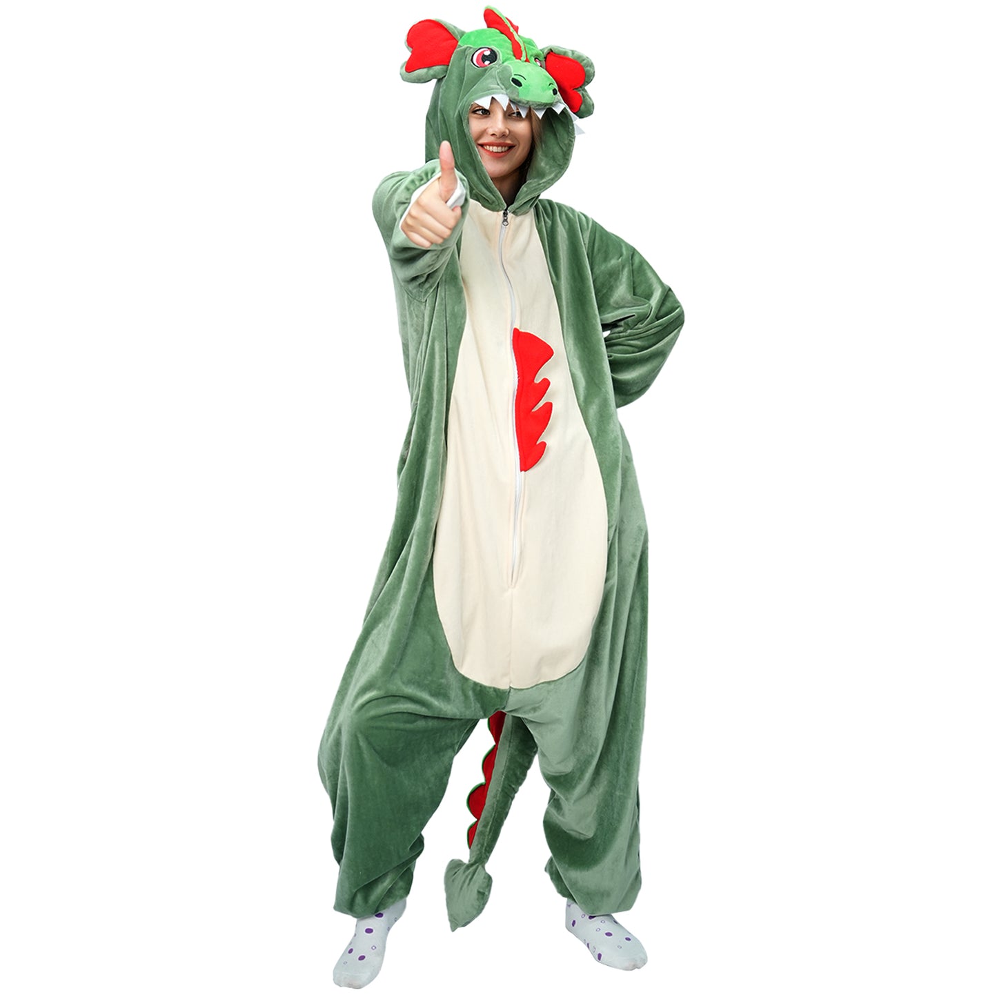 Green Dragon Onesie Pajamas Halloween Costume