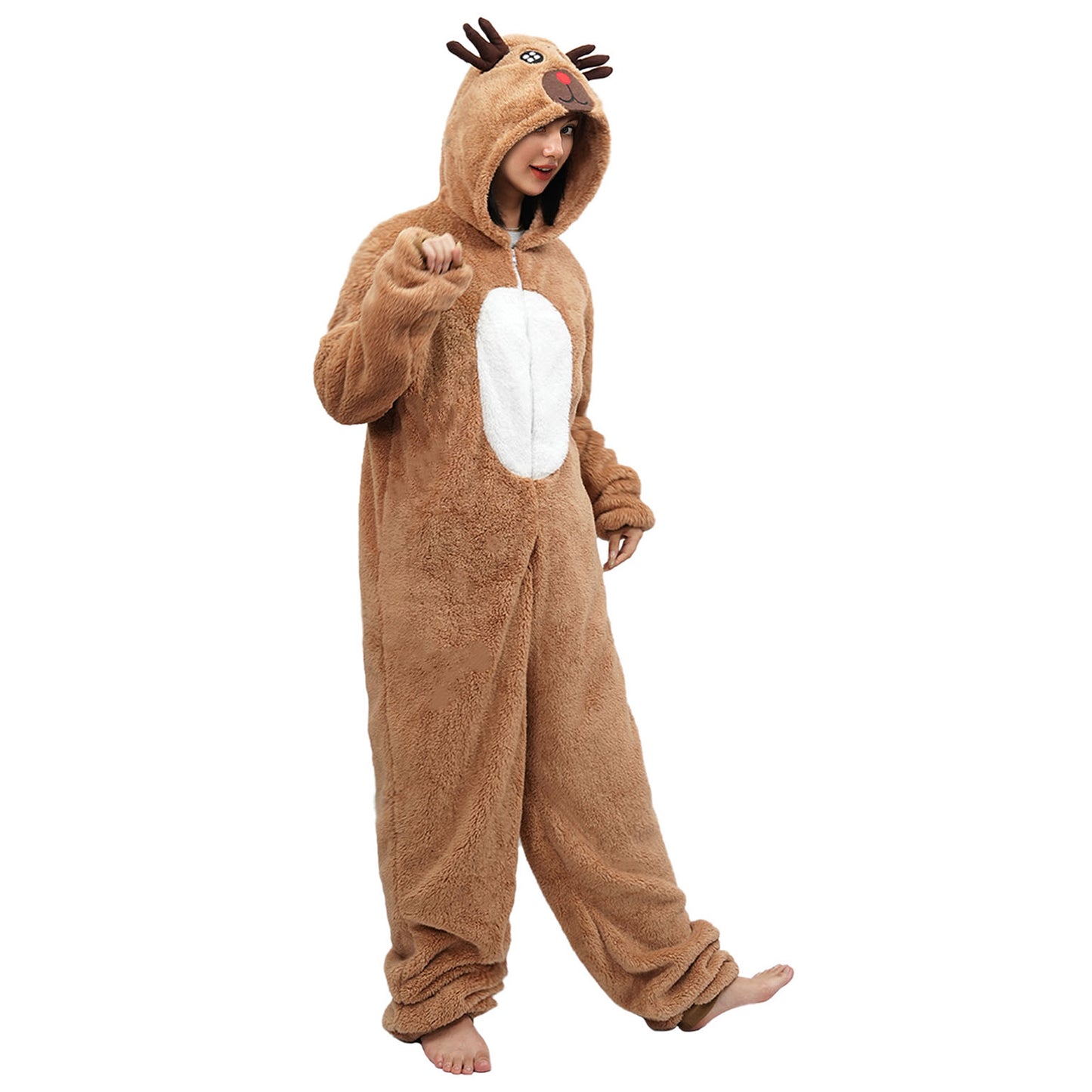 Adult Elk Onesie Pajamas Christmas Costume