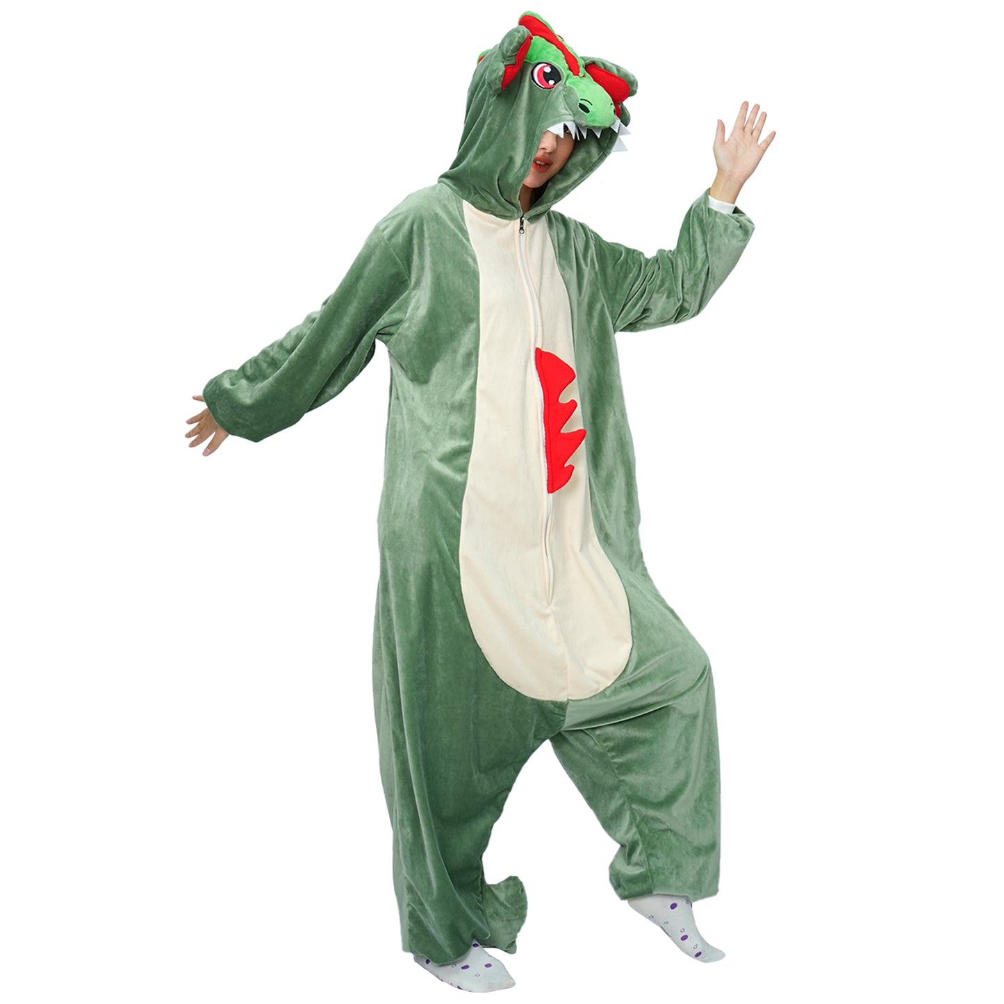 Green Dragon Onesie Pajamas Halloween Costume