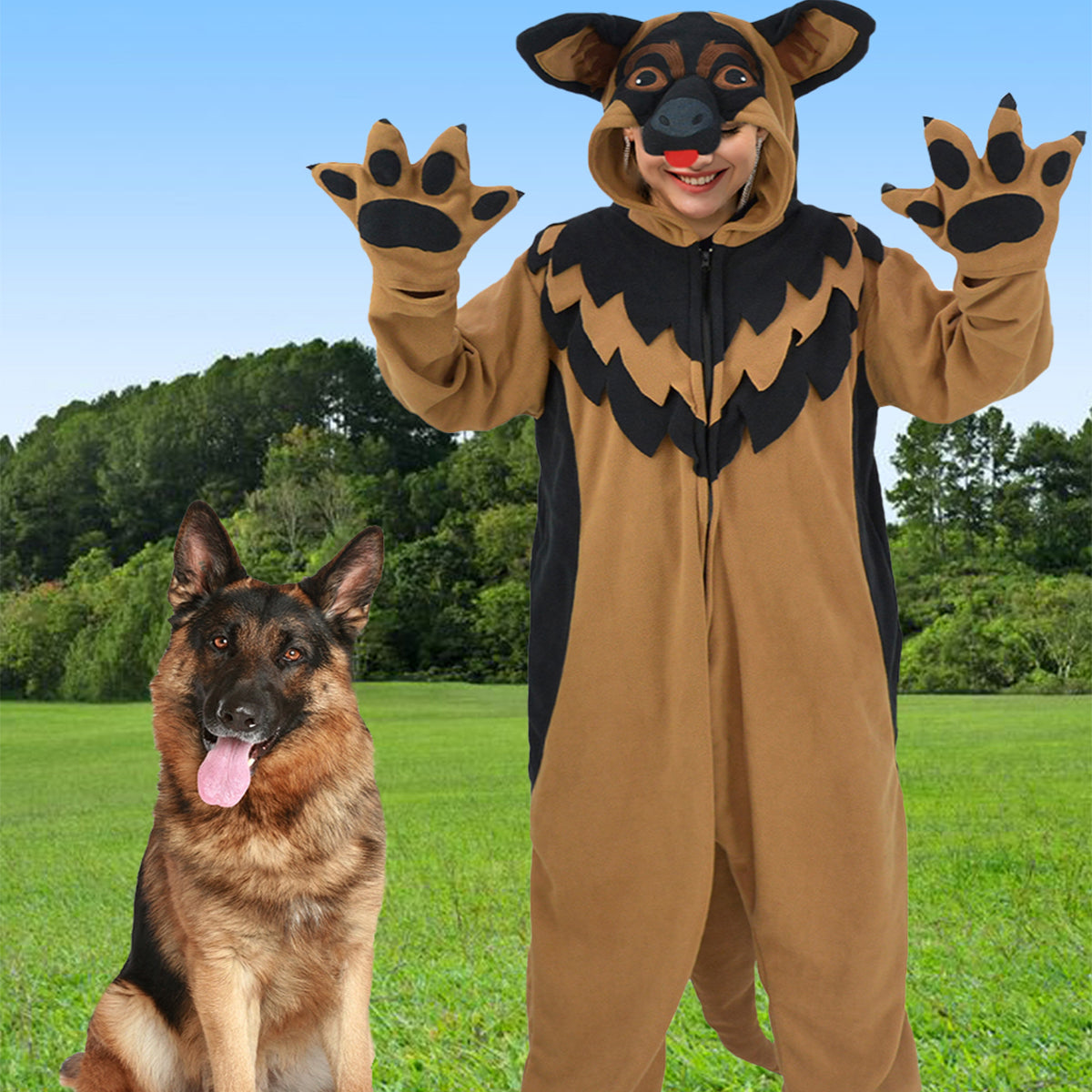 German Shepherd Onesie Costume Pajamas