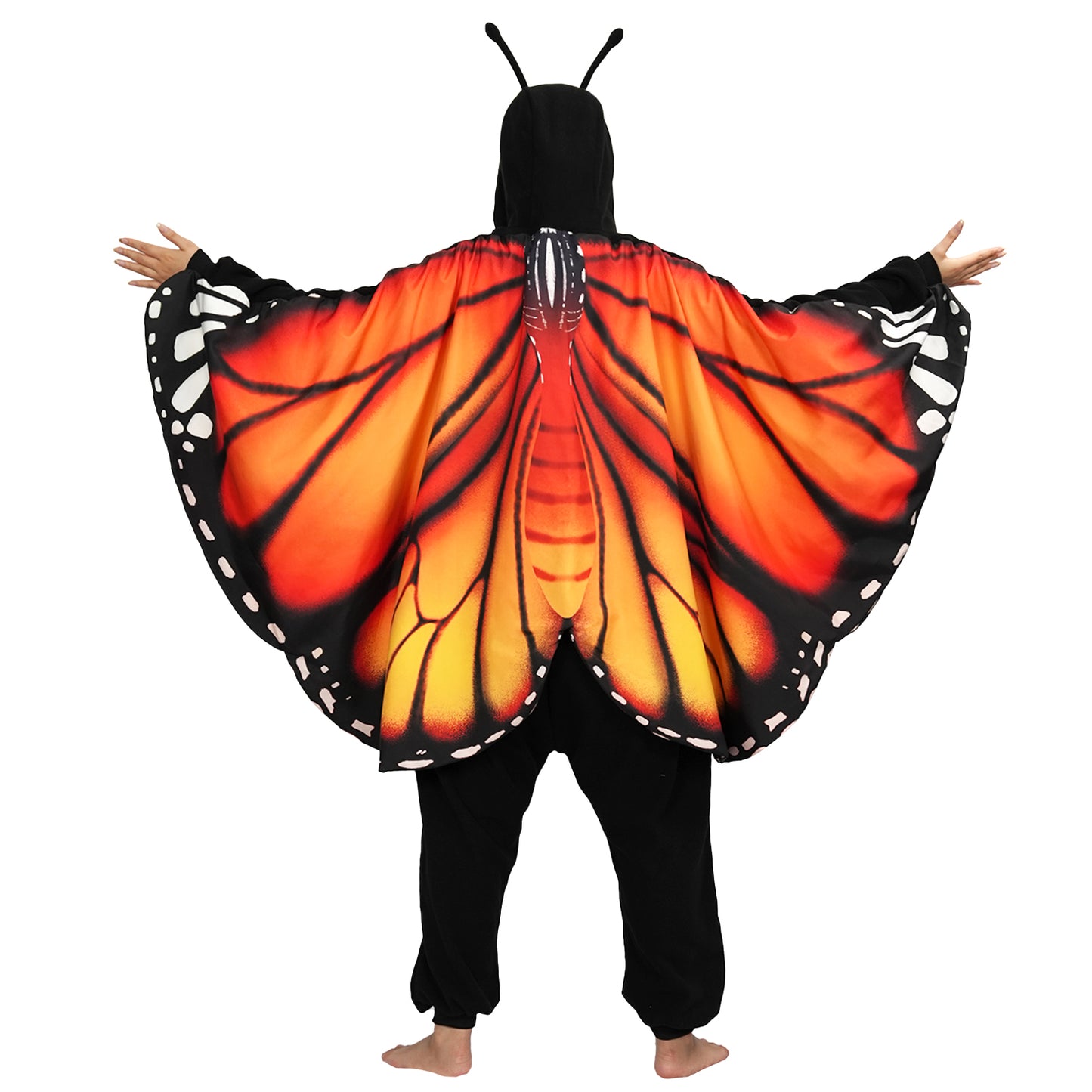 New Adult Black Butterfly Onesie Costume