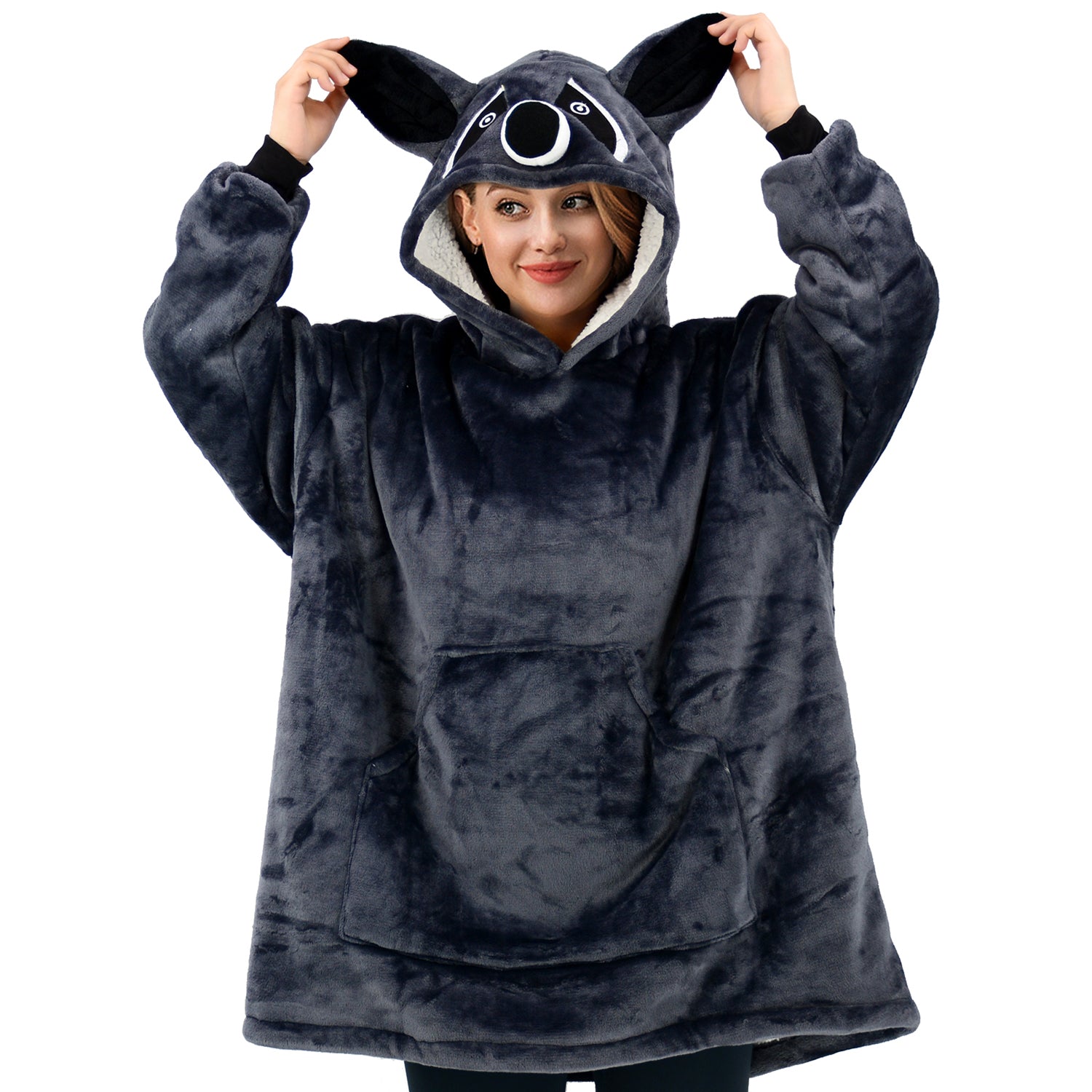 Raccoon Wearable Blanket Oversized - vavalad