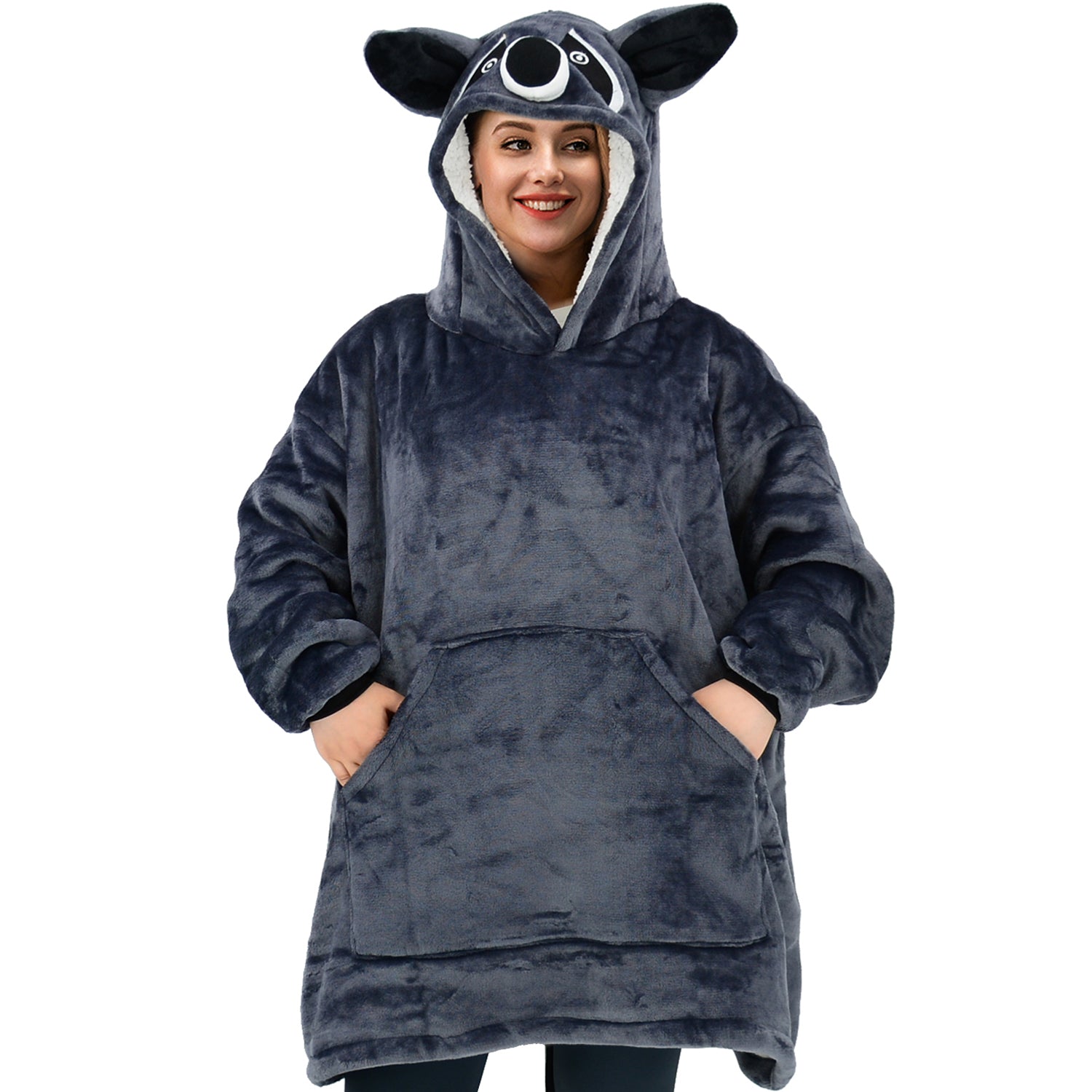 Raccoon Wearable Blanket Oversized - vavalad