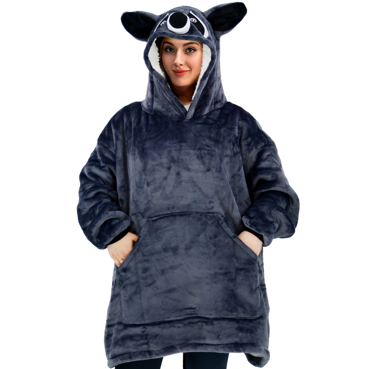 Raccoon Wearable Blanket Oversized - vavalad